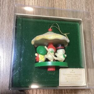 Hallmark Snowman Carousel Dated Ornament Fifth in Collectible Series